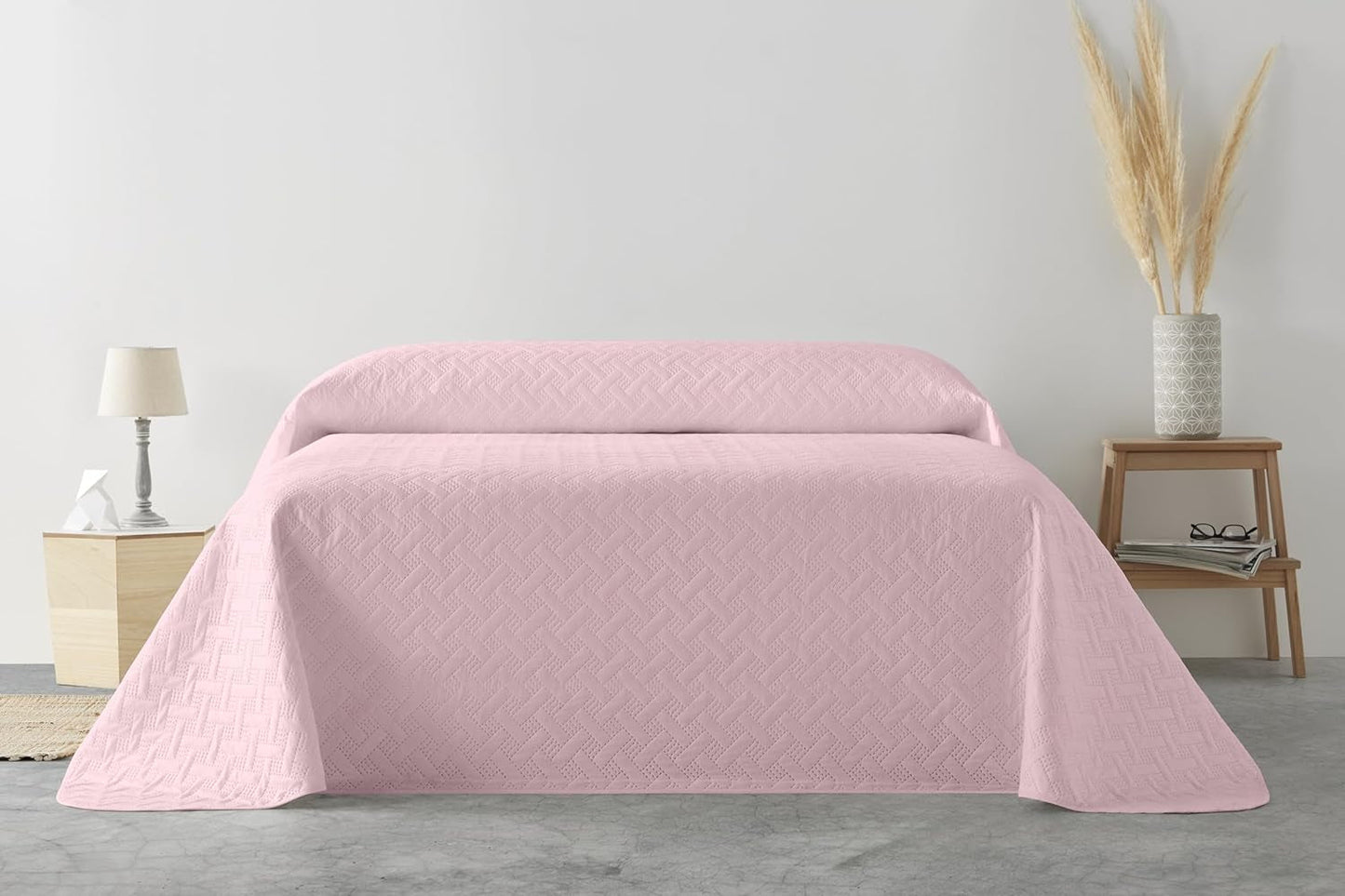 LISO - Couvre-lit pour 105 Cm - Couvre-lit Bouti - Printemps et été - 200X260 Cm - Lits et Couvertures Rose Besuche den Degrees home-Store