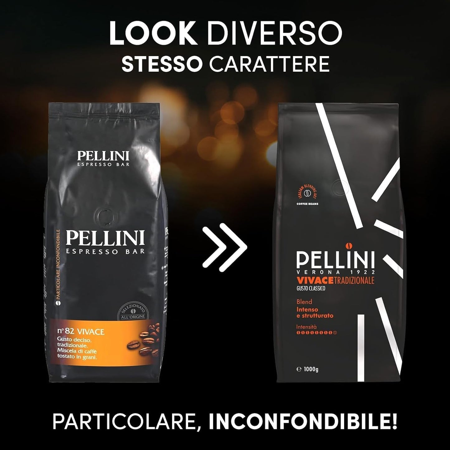 Pellini N.82 Vivace, Machines à café pour expresso 1 kg, Mélange Arabica et Robusta avec Kräftigem et Ausgefungem Gesmack, Mittlere Röstung