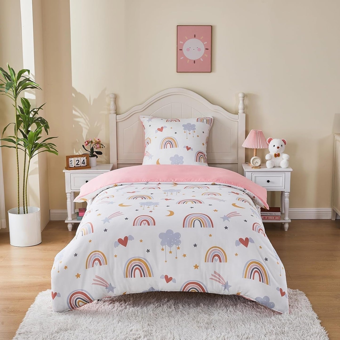 Linge de lit enfant, Arc-en-ciel, microfibre Linge de lit - enfant Naty Shop