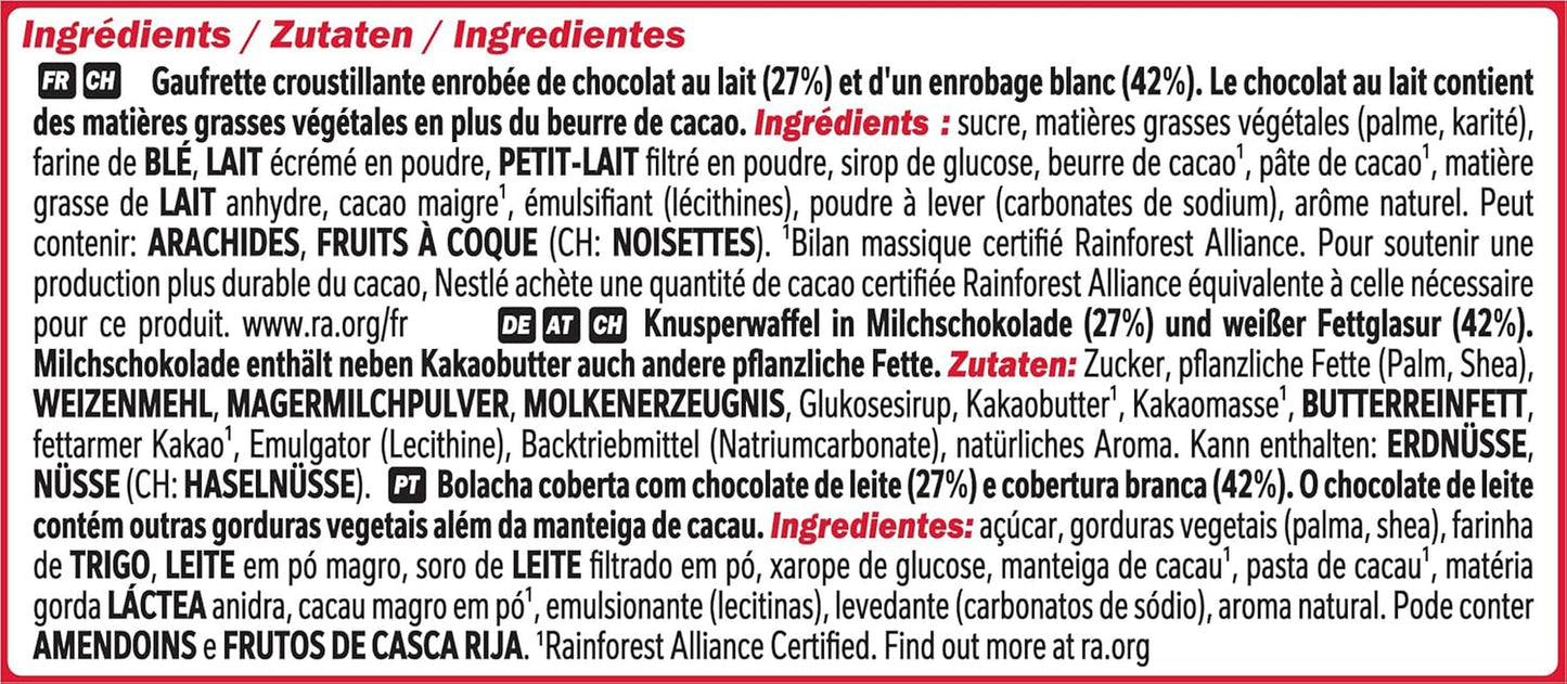 Nestlé Chunky Funky Gaufrette croustillante au chocolat au lait Multi Pack 2 Pack (4 x 40 g chacun)