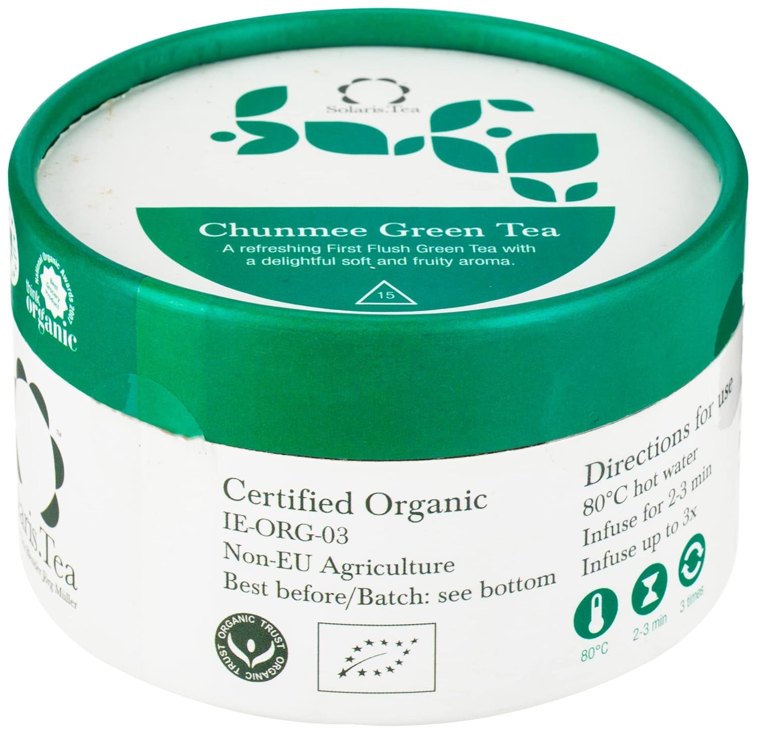 Thé vert au jasmin biologique 15 sachets de thé en soie 1 paquet (1 x 30 g)
