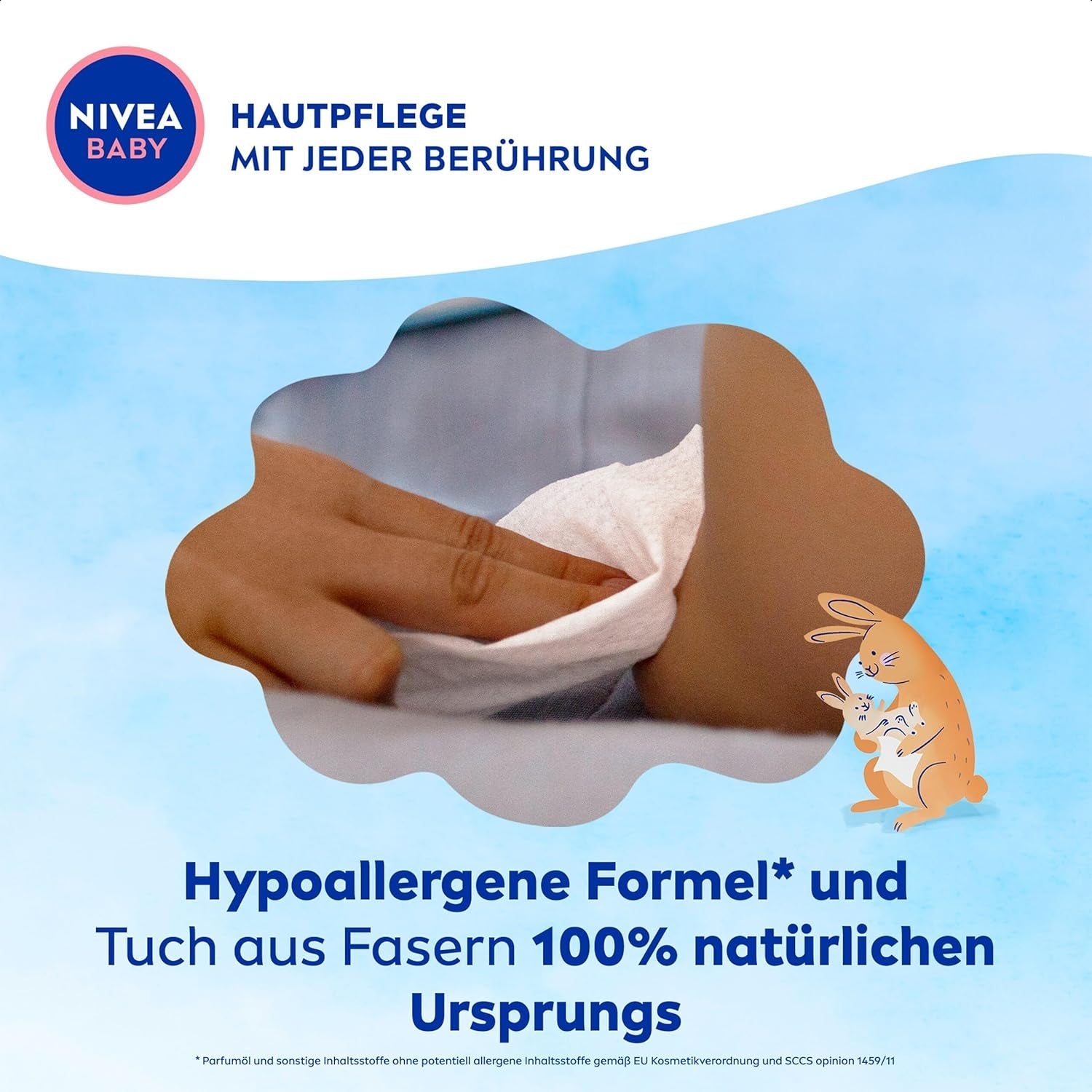 NIVEA BABY Lingettes humides Soft & Cream pour bébé (4 x 57 pièces)