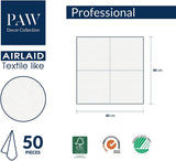 PAW - Serviettes Airlaid (40 x 40 cm) I 50 pièces I Parfaites pour Noël, l'hiver, les vacances I Décorations de table pour le réveillon de Noël I Serviettes en tissu Airlaid Branches d'hiver I Branches d'hiver