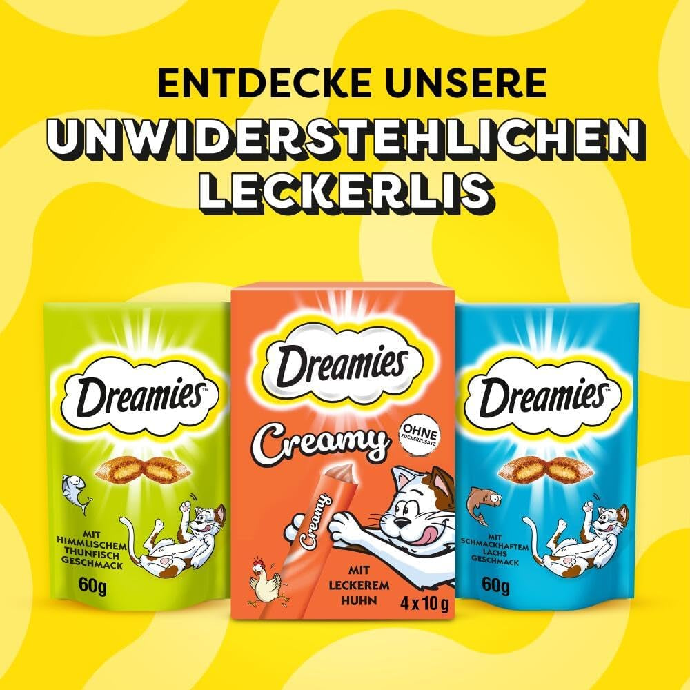 DREAMIES SHAKE UPS Friandises multivitaminées pour chats du festival des fruits de mer en sachets portionnés - 55 g (6 sachets)