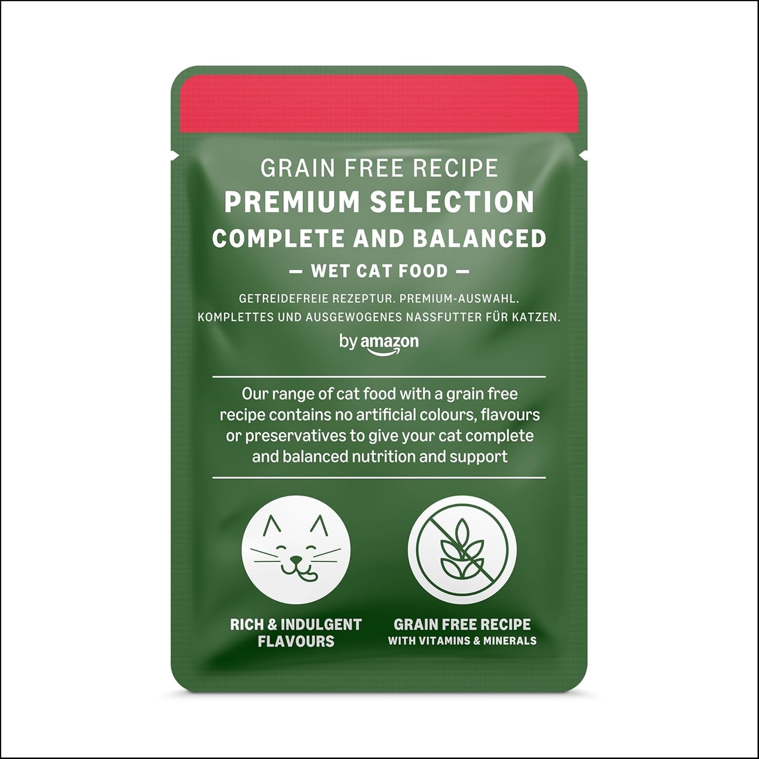 Amazon Nourriture humide sans céréales pour chats adultes Sélection de viande en gelée 4,76 kg 56 paquets de 85 g (anciennement Lifelong)