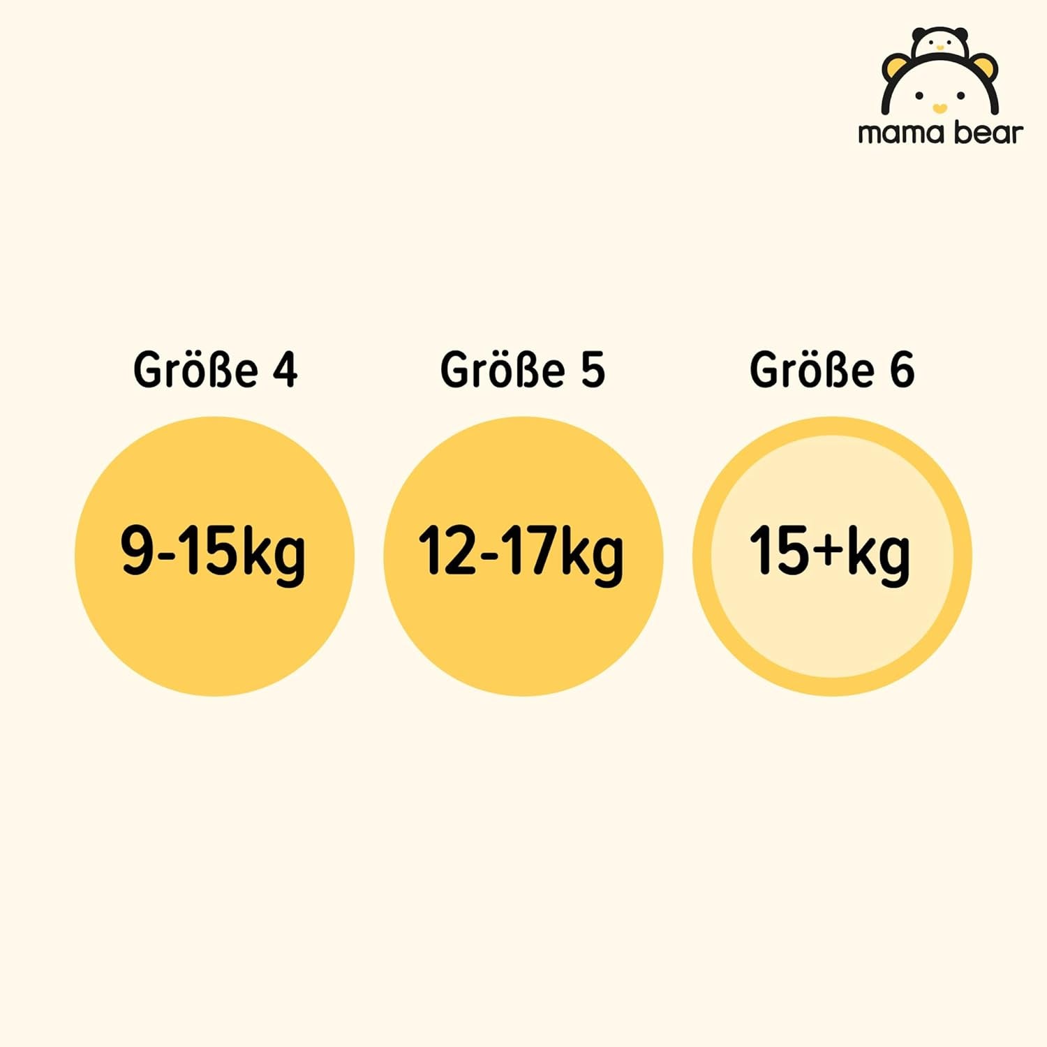 Marque Amazon : Mama Bear Disney Taille 6 (15+ kg) - Pack mensuel, Blanc, 120 pièces (2 paquets de 60)