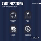 GYADA COSMETICS, Compresse Ayurvédique Renforçante Hyalurvédique, Traitement Professionnel pour Cheveux Fins et Faibles, Anti-Frizz au Methi, Maca, Henné Neutre, Masque Capillaire Naty Shop 200 ml