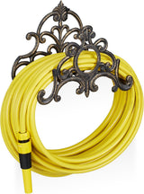 Relaxdays Support Tuyau Tuyau D'arrosage Look Vintage Tuyau Mural 20m Fonte Hauteur 24x31,5x15cm Bronze