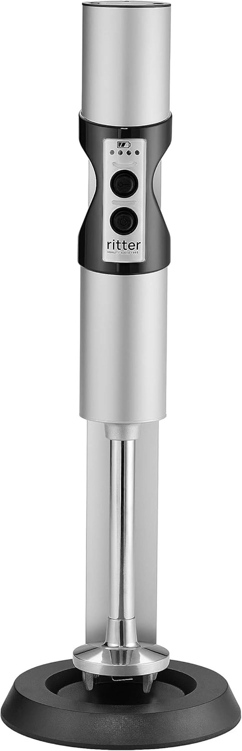 Ritter Stilo 7 plus Kabelloser Stabmixer, Pürierstab Mit Akku Aus Vollmetall, fabriqué en Allemagne, Silver Kitchen Naty Shop Stilo 7