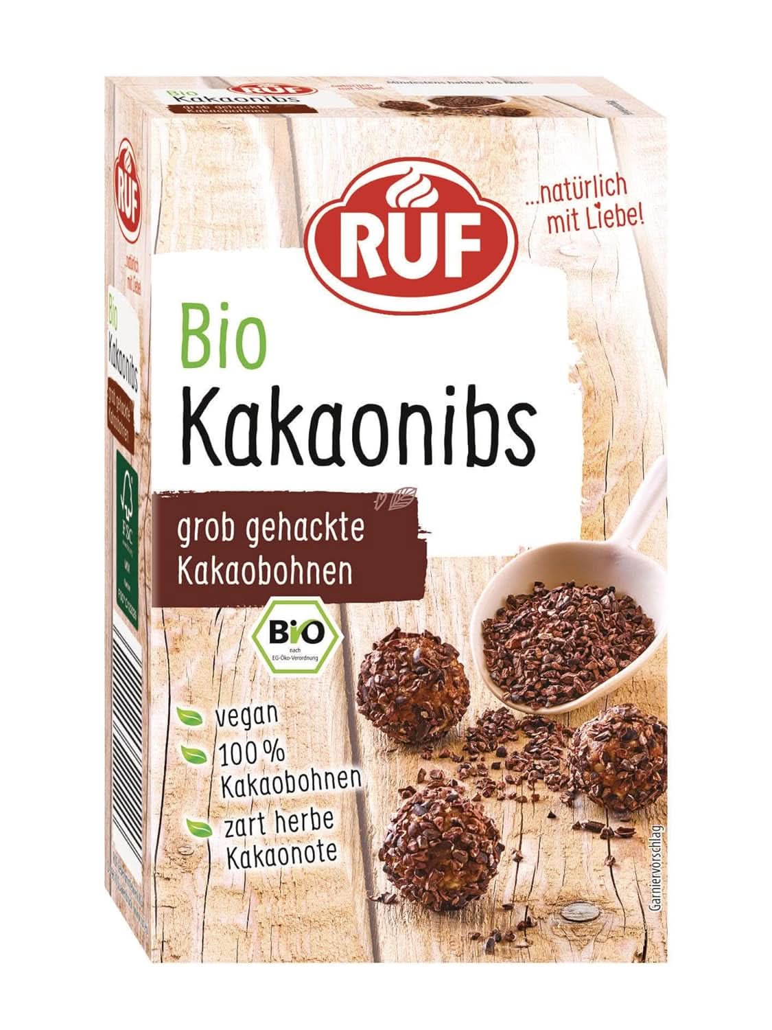 Poudre de cacao RUF de qualité biologique, 125 grammes Cacao et Chocolat Chaud Naty Shop Grué de Cacao 150 grammes
