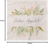 Grafik Werkstatt Serviettes Mit Spruch Gross | 20 pièces | 16,5 X 16,5 cm | Gris | Bon appétit!