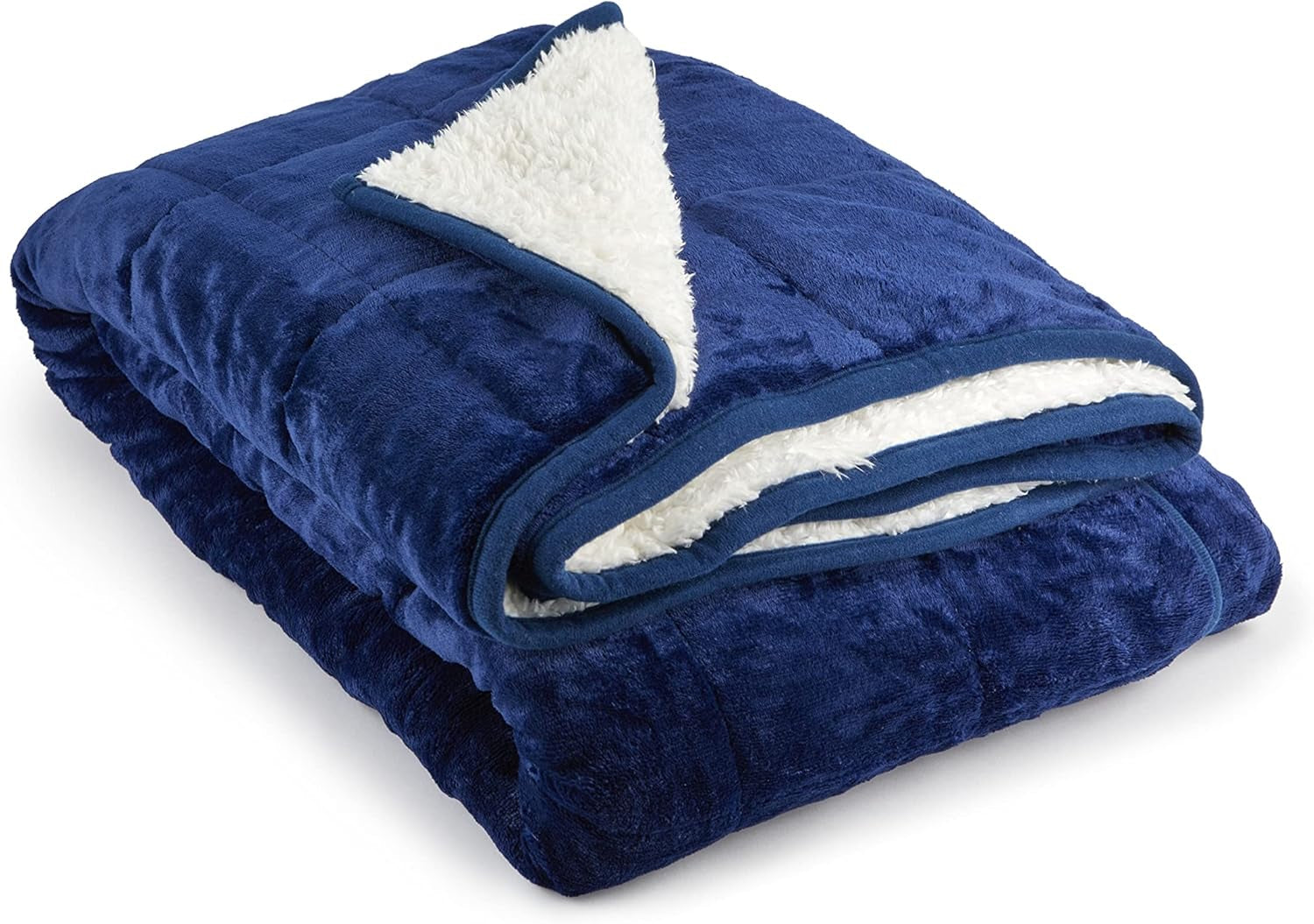 Couverture Sherpa lestée Emma Barclay, 127 x 152 cm, rose poudré Emma Barclay Lits et couvertures Bleu marine 60 x 80" (150 x 203 cm)