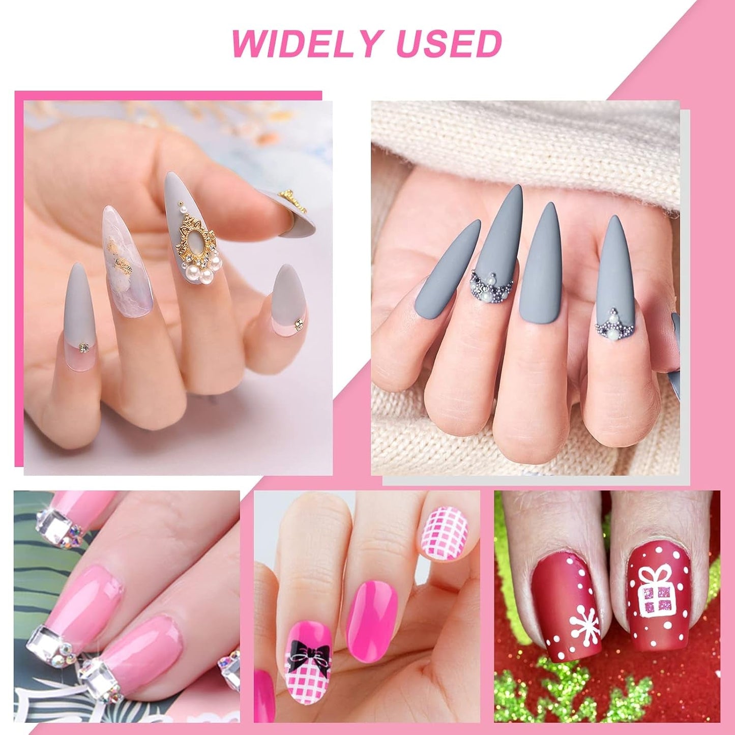 Sularpek Nail Art Pinsel, 5 Stück Nageldesign Pinsel, Nail Art Dotting Tools, Nail Art Liner-Pinsel, Zum Herstellen von Nagellack, Punktieren, Feinmalerei, DIY