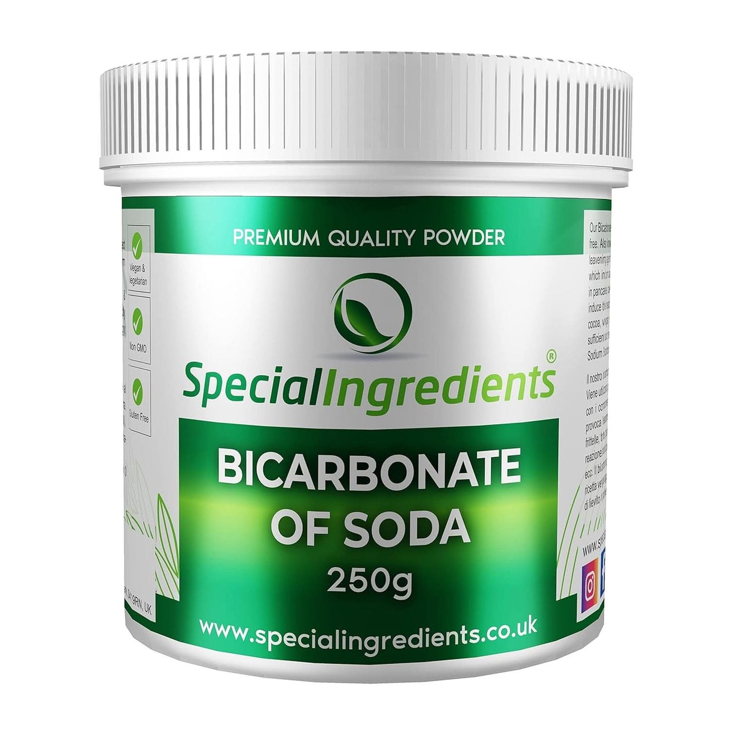 Ingrédients spéciaux Natriumbikarbonat - Poudre extra fine de qualité supérieure, végétalienne, sans gluten, sans gluten - Recyclbarer Behälter Kitchen Naty Shop