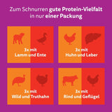 WHISKAS Duo Sachets pour portions de nourriture humide, multipack, combinaison classique en gelée, 12 x 85 g