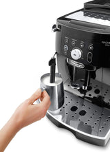 De'Longhi Magnifica S Smart ECAM 230.13.B Machine à expresso entièrement automatique avec mousseur à lait pour cappuccino, expresso, café et café long, boutons de sélection directe et commande rotative, fonction 2 tasses, noir