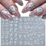 GZMAYUEN 12 couleurs français ongles autocollants 3D français dégradé couleur ongles autocollants auto-adhésif ongles conception ongles accessoires