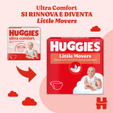 Couches Huggies Ultra Comfort/Little Movers, taille 3 (4-9 kg), motif Disney, absorbantes, protection complète, 126 pièces
