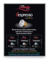 Caffè TROMBETTA L'Espresso, Italien Kaffee Nespresso compatible Kapseln. Aus 100% Arabica mit einem volumendigen und körperreichen - 50 Kapseln, 50 Stück (1er Pack)