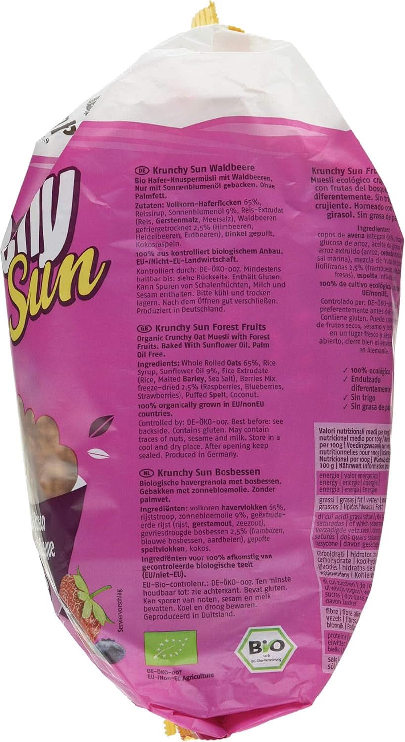 Barnhouse Muesli Krunchy Fruits du Soleil, 750 grammes de céréales Naty Shop