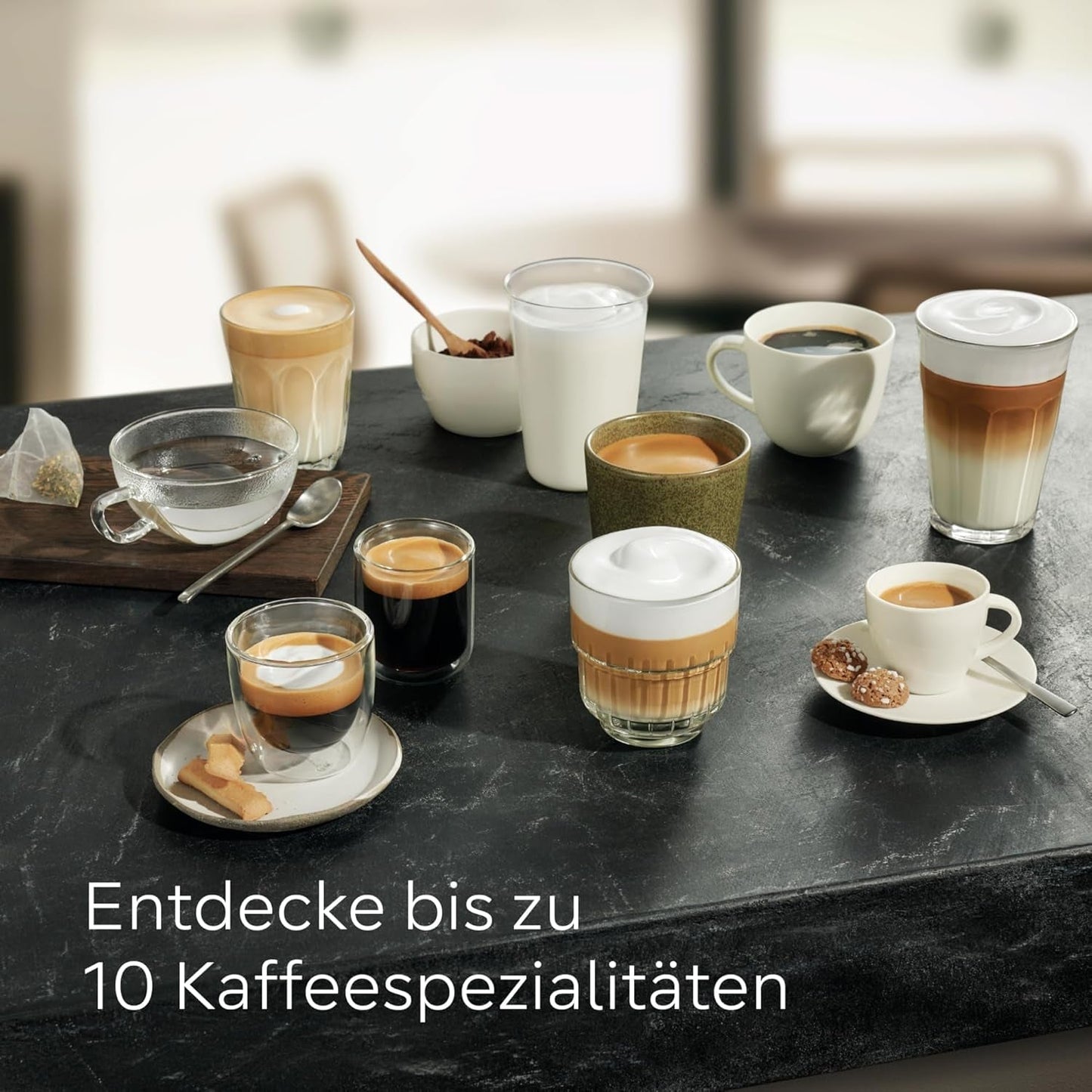 Machine à expresso entièrement automatique Siemens EQ500 TQ513D01, nombreuses spécialités de café, mousseur à lait, réservoir de lait intégré, nettoyage automatique à la vapeur, 1500 W, argent clair naturel/noir piano