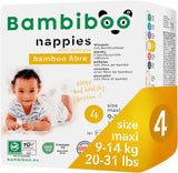 Bambiboo Mini couches jetables respectueuses de la peau avec ouverture ombilicale en fibre de bambou douce - Couches pour nouveau-nés - Couches jetables pour nouveau-nés - Protection de la peau - Taille 2, 25 pcs
