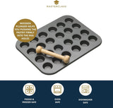 Mini Moule à Tarte Masterclass 24 Trous Épaisseur 1mm Acier Carbone Durable 35x27cm Gris Naty Shop