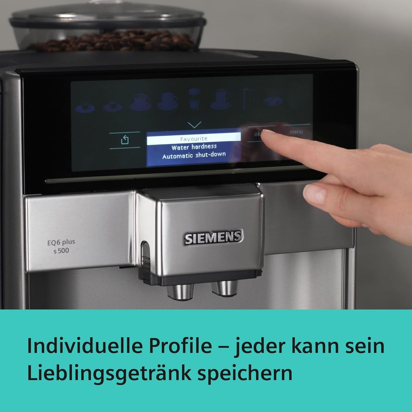Machine à expresso automatique Siemens EQ.6 plus s300 TE653501DE, pour de nombreuses spécialités de café, mousseur à lait, moulin en céramique, double fonction café, anticalcaire, nettoyage vapeur automatique, 1500 W, argent