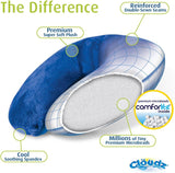 Oreiller cervical de voyage en microbilles Cloudz, gris Naty Shop Oreillers de voyage