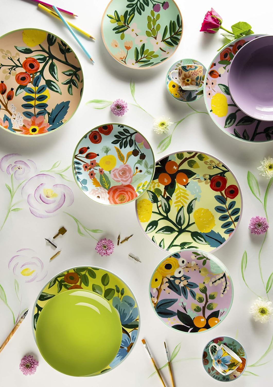 Service de table Excelsa, 18 pièces, Fleurs Frida