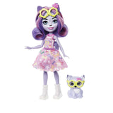 Enchantimals HHB90 - Poupée Hadley Husky (environ 15 cm) et figurine d'animal chien de traîneau, petite poupée avec jupe amovible et accessoires, excellent cadeau pour les enfants à partir de 4 ans