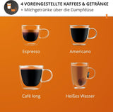 Machine à expresso manuelle Krups Precision avec porte-filtre et moulin, machine à café barista avec panneau de commande intuitif, réglages de pré-infusion, machine à expresso avec buse vapeur, chauffage rapide, XP801T10
