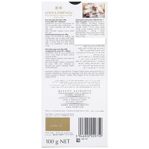 Lindt Excellence Barre de cacao à 78 pour cent - Barre végétalienne à persistance d'intensité de cacao 100 g Cadeau idéal