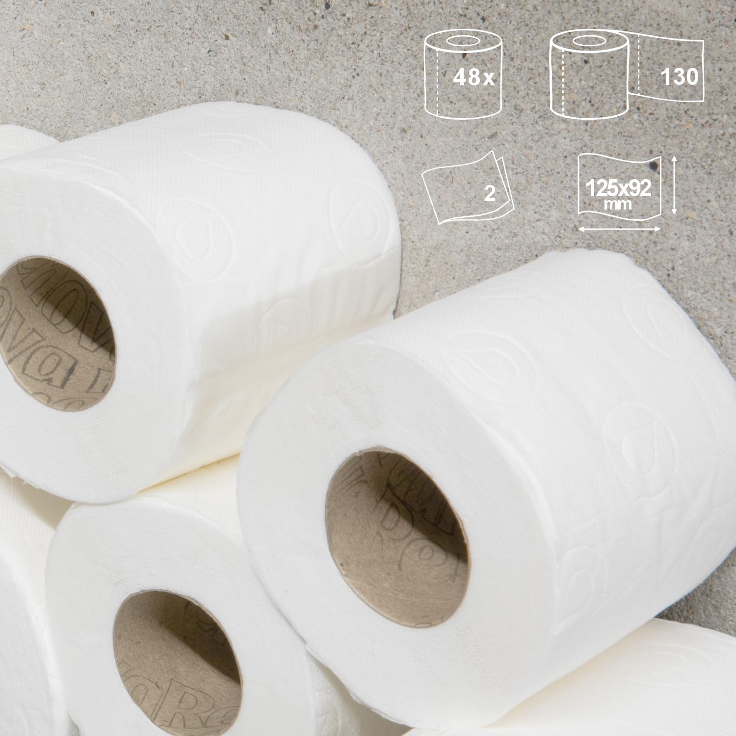 Papier toilette Renova Super Prom - 48 rouleaux blanc