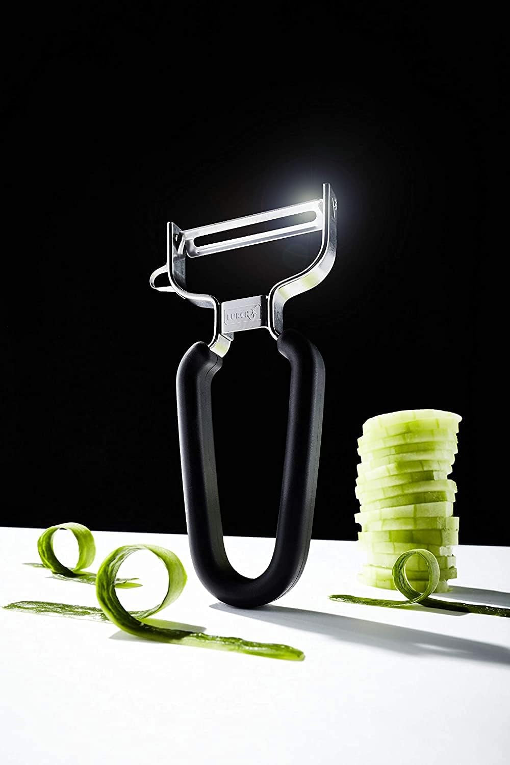 Lurch Éplucheur économique Éplucheur de pommes de terre en acier inoxydable avec tête de lame Éplucheur de meubles Naty Shop