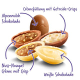 Mélange pour œufs Milka - Mélange coloré d'œufs fourrés en chocolat pour Pâques, en cinq variantes - 350g