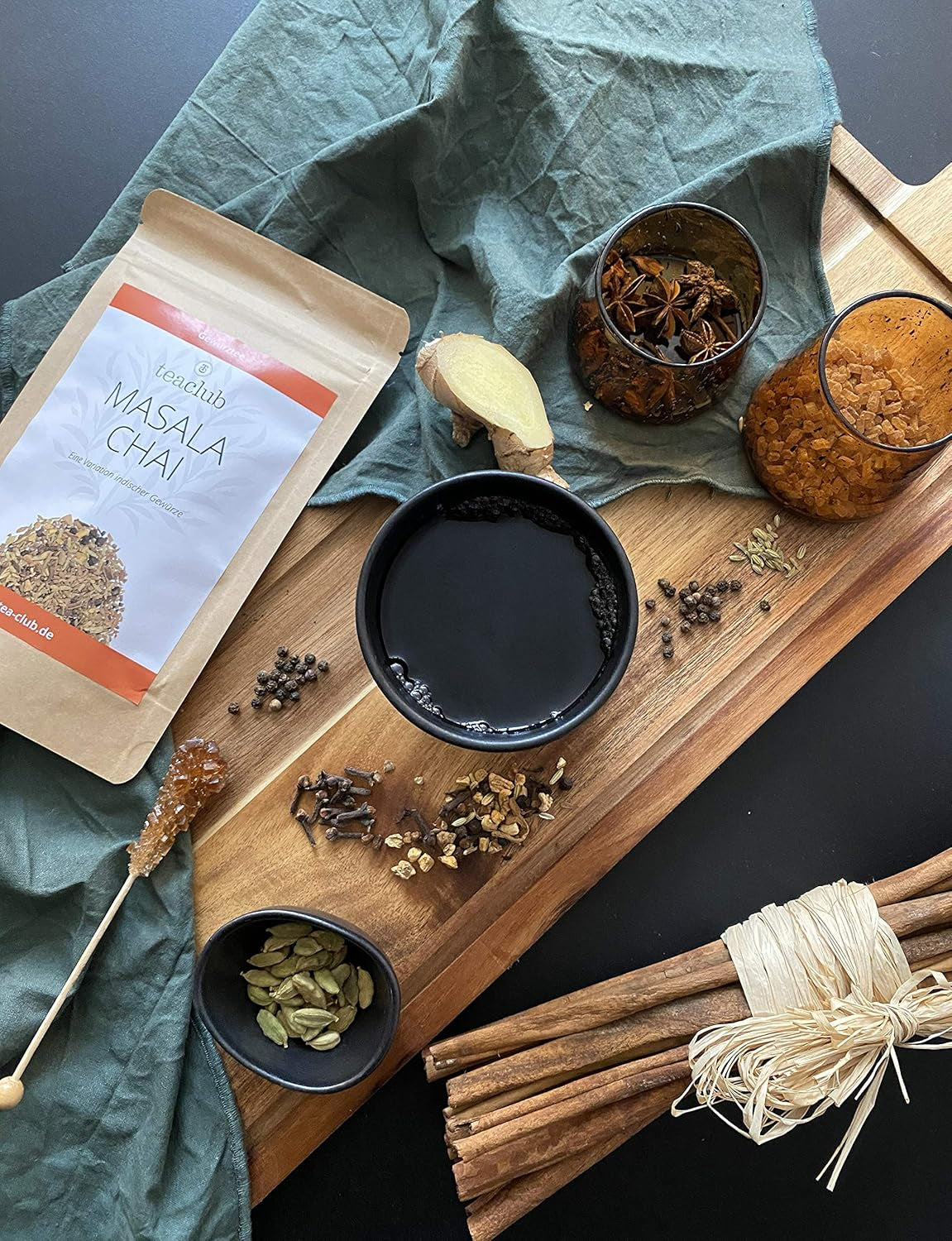Mélange d'épices pour thé Masala Chai 100g, épices indiennes pour thé chai ou chai latte, 100% naturelles, sans saveur, Teaclub Tea