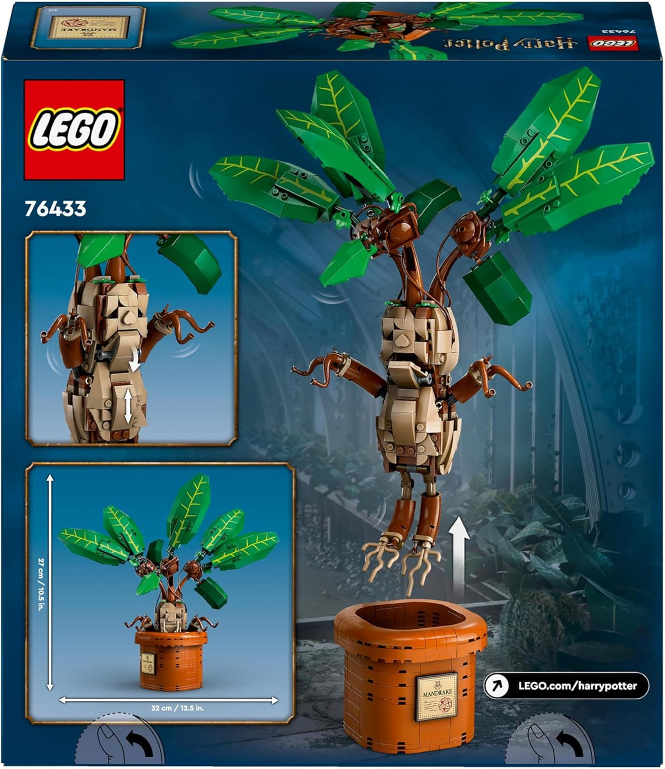 Plante à potion magique LEGO Harry Potter : Mandragore, jouet plante en pot, cadeau magique pour filles, garçons et tous les fans, ensemble de jeu imaginatif pour enfants, décoration de la maison 76433 Jeux de construction Besuche den LEGO-Store