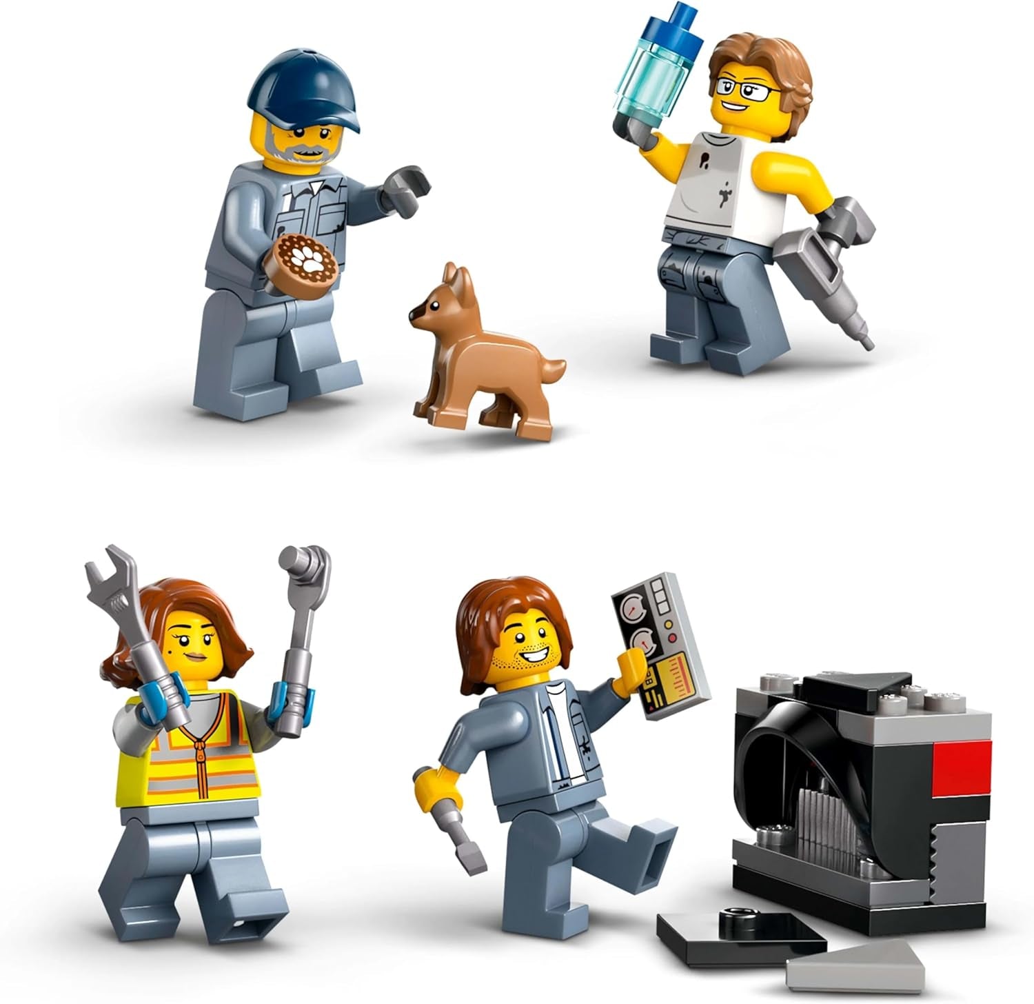 Parc à ferraille LEGO City avec voitures - jouet avec presse à ferraille et grue, 2 voitures miniatures, 4 figurines fonctionnelles et immeuble de bureaux - cadeaux d'anniversaire pour garçons et filles à partir de 8 ans 60472 Besuche den LEGO-Store sets de construction