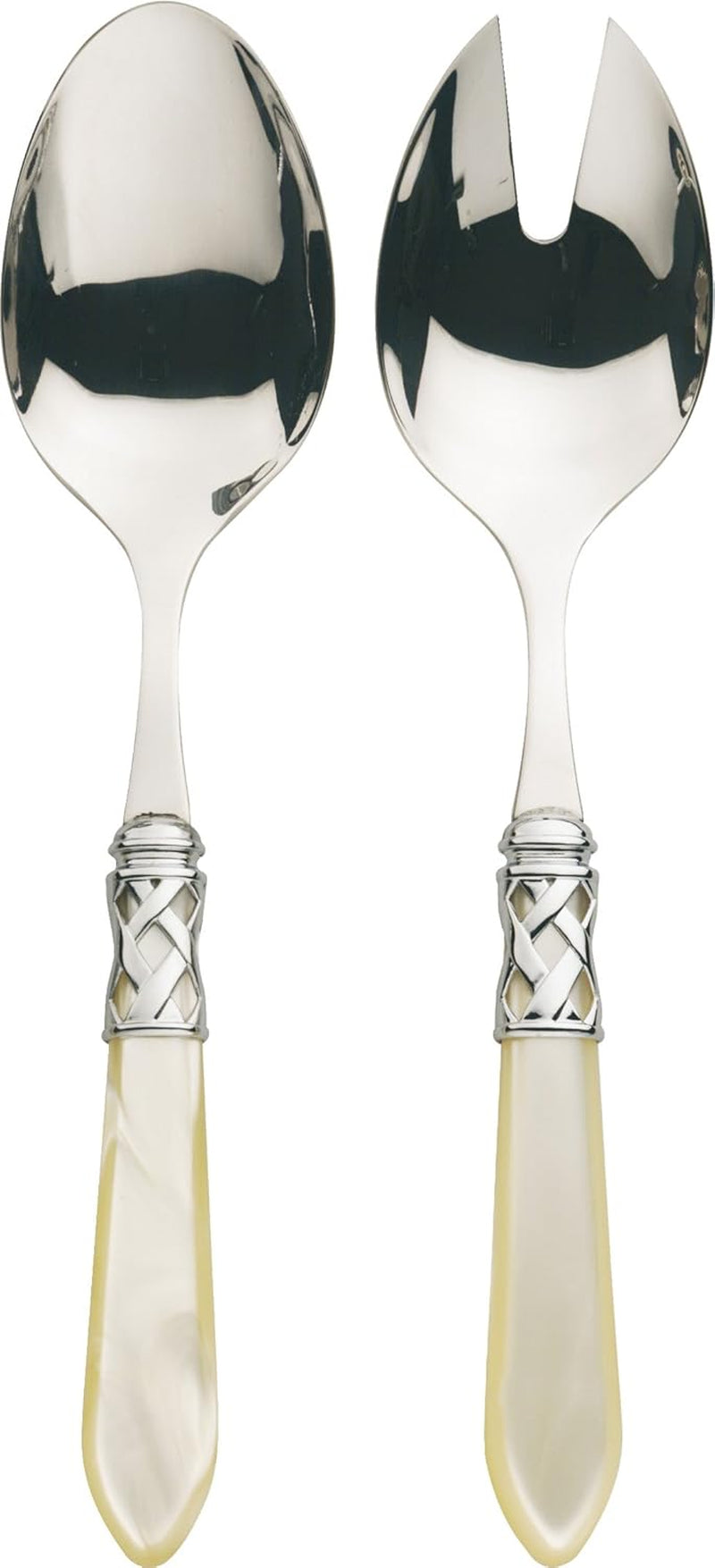 Bugatti ALCAM-N4214/15 Couverts à salade Aladdin, couleur ivoire, 2 pièces Cuisine Naty Shop