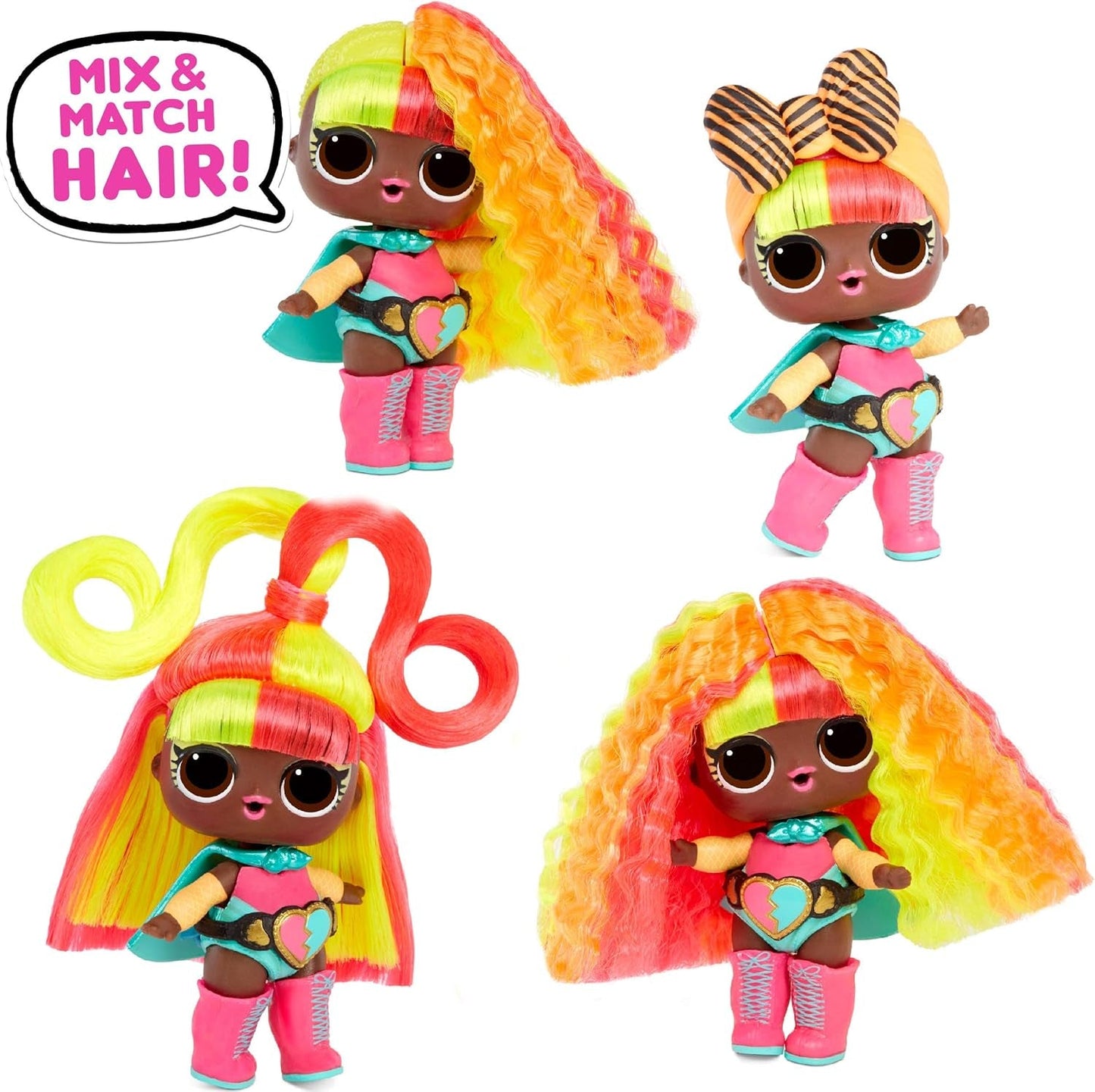Poupées à collectionner LOL Surprise pour filles - Avec 15 surprises et coiffures différentes - #Hairvibes Dolls