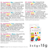 ScrapCooking, Lot de 3 colorants alimentaires en poudre - rouge, jaune, bleu, 3 x 5 grammes Naty Shop