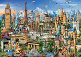 Educa - Puzzle 2000 pièces pour adultes | Monuments d'Europe, puzzle 2000 pièces pour adultes et enfants à partir de 14 ans, Attractions touristiques (17697) Puzzle Naty Shop