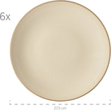 MÄSER 931734 Ossia, set de table pour 6 personnes au look méditerranéen vintage, service de table moderne à 12 étages avec accessoires et ustensiles de cuisine en sable gris, céramique, sable gris