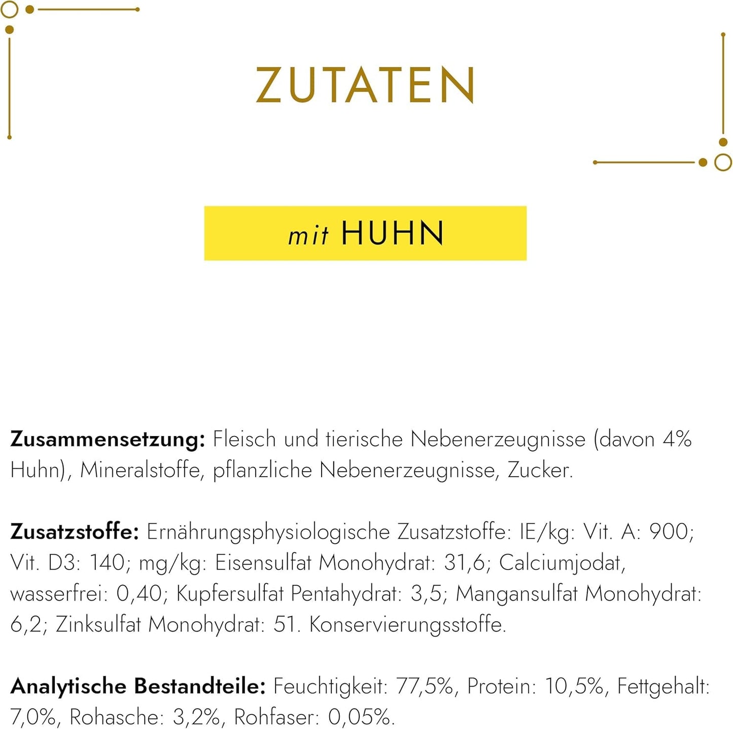 Gourmet Gold Pâte fine Katzenfutter nass, mit Huhn, 12er Pack (12 x 85g)