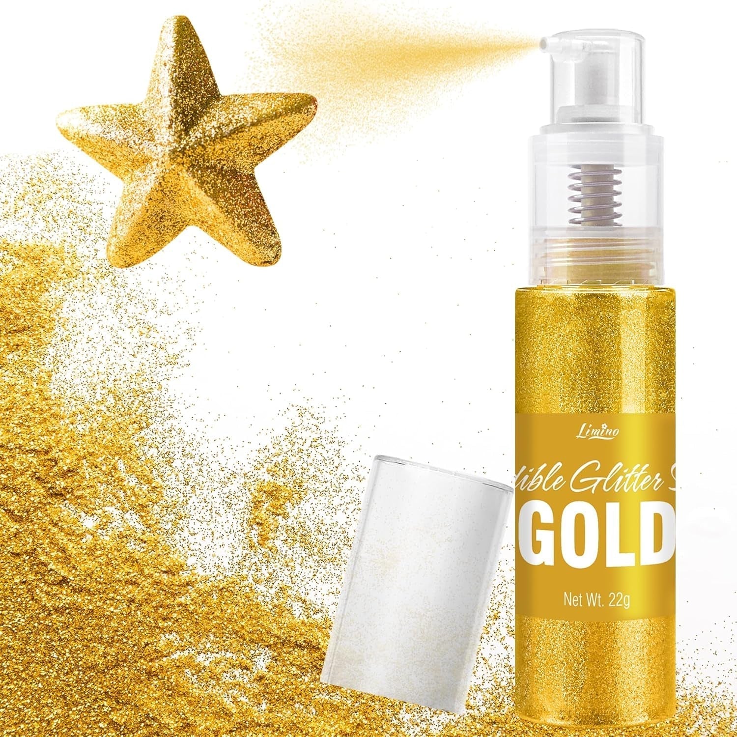 Spray de Paillettes Comestibles - 22G Paillettes Comestibles, Poudre de Paillettes Comestible pour Boissons, Décorations de Gâteaux, Macarons - Poudre de Paillettes Colorantes Alimentaires, Paillettes Comestibles pour Cocktails, Muffins (Rose)