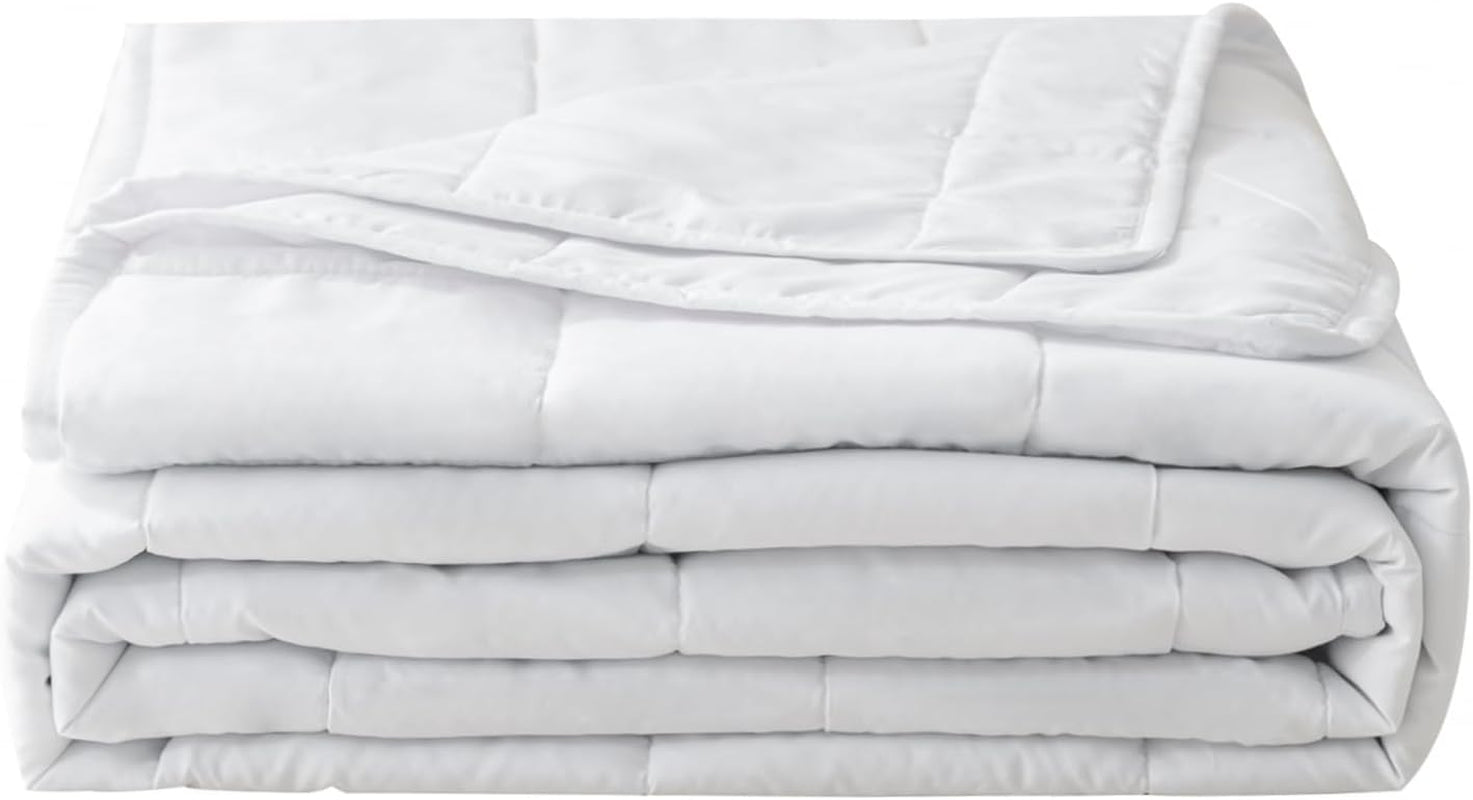 Couette d'été 155X220 Couette d'été légère Couettes 90 GSM Couette 155X220Cm Couette fine Utilisable sans housse Couette rafraîchissante Soft Cosy Blanc Couettes et couettes Naty Shop Couette d'été 155X220 Cm