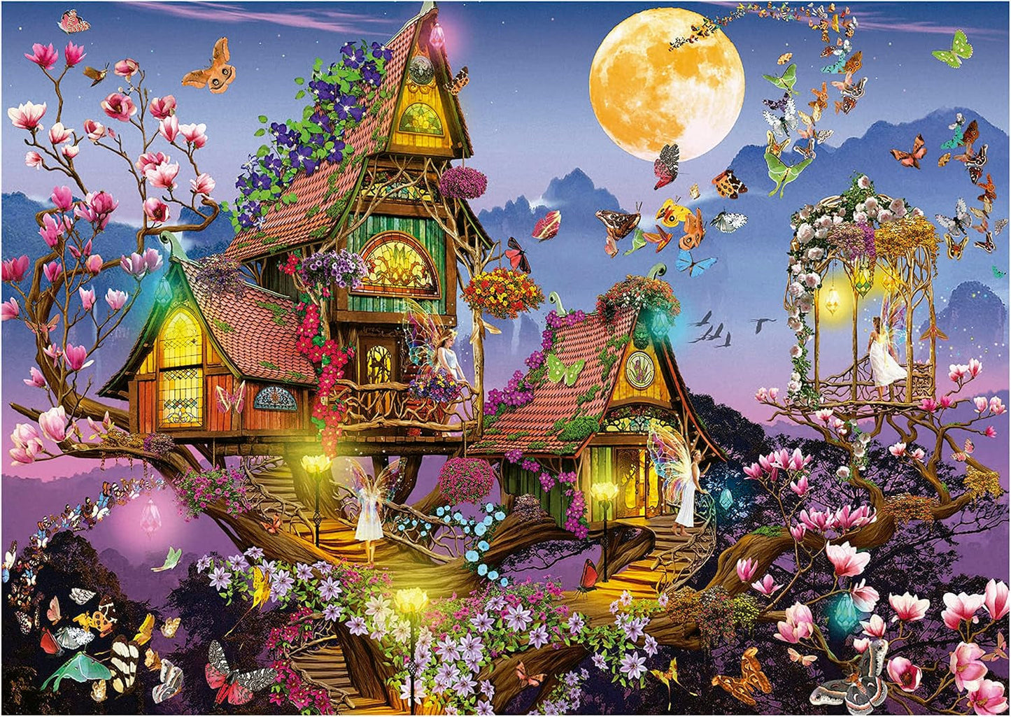 Educa - Puzzle 500 pièces pour adultes | maison de fées, puzzle 500 pièces pour adultes et enfants à partir de 11 ans, fantaisie, contes de fées, fées (19554) Puzzle Naty Shop