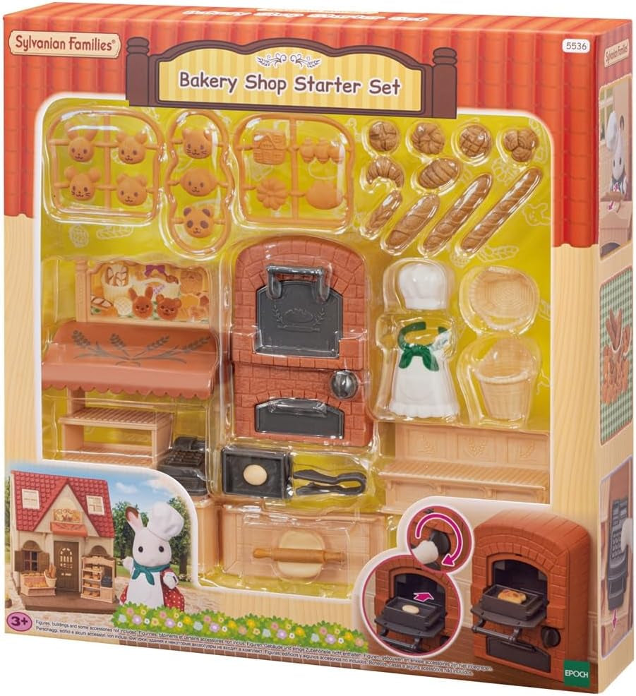 Sylvanian Families 5536 Ensemble de boulangerie pour maison de poupée - Ensemble de jeu pour maison de poupée