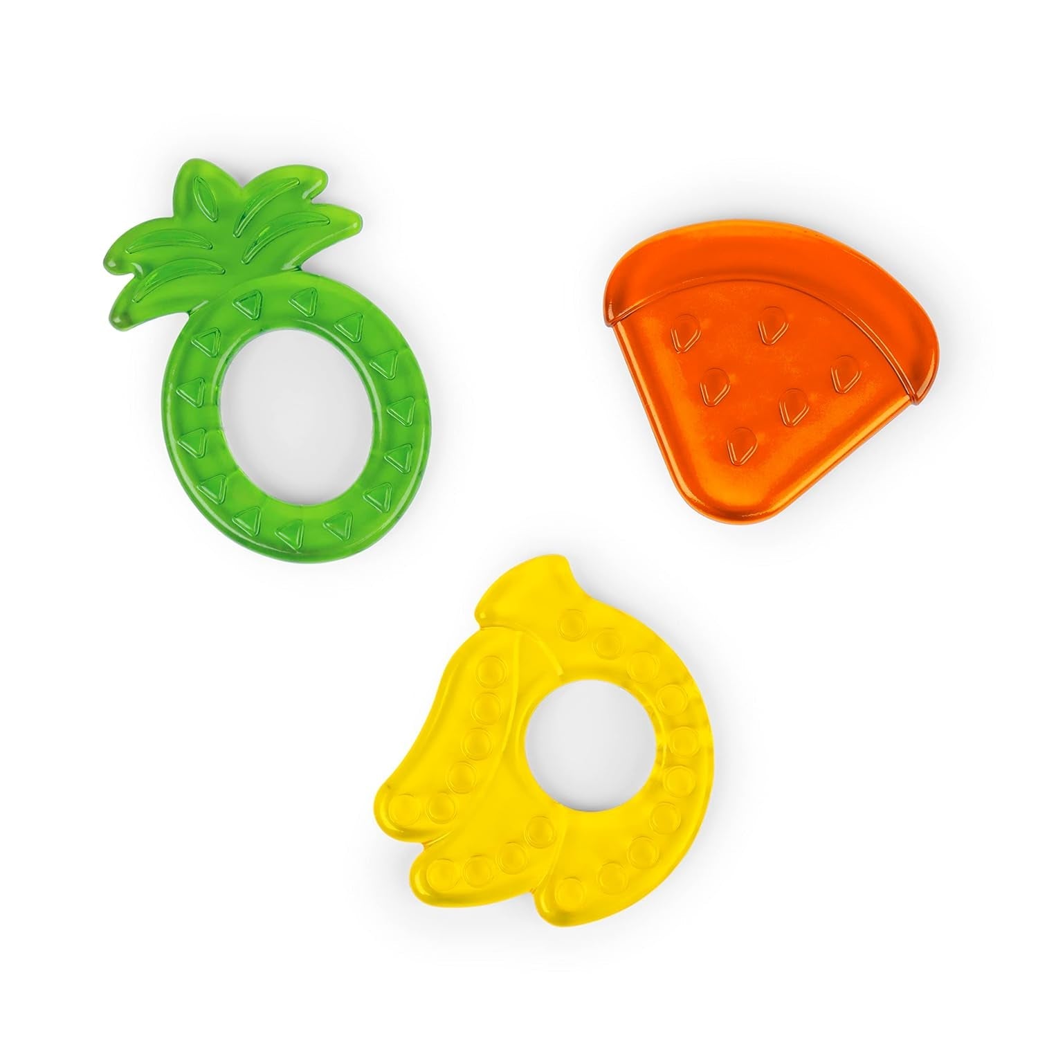 Bright Starts Juicy Chews, 3 anneaux de dentition sans BPA, pour tous les bébés à partir de 3 mois
